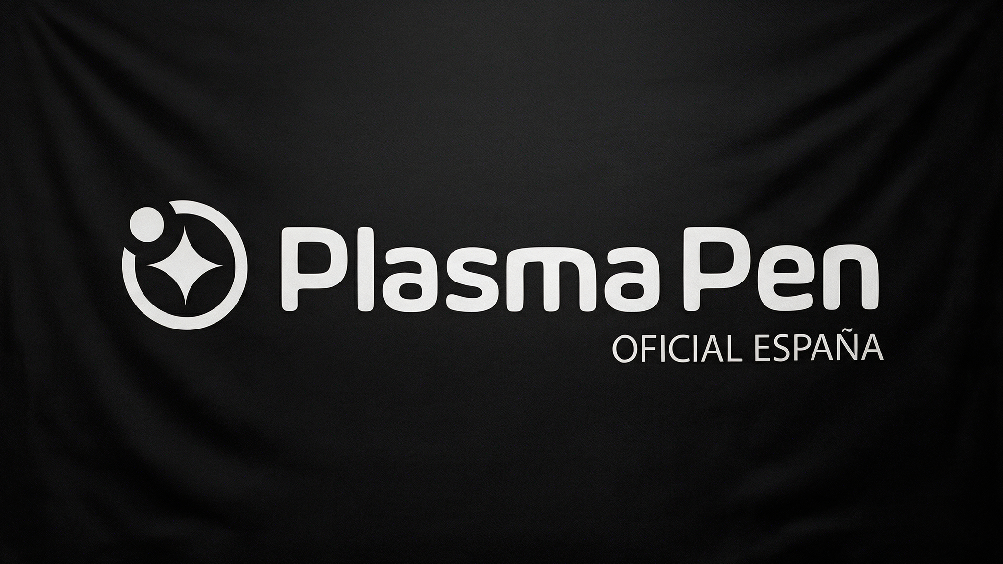 Logotipo de PlasmaPen Oficial España sobre fondo negro